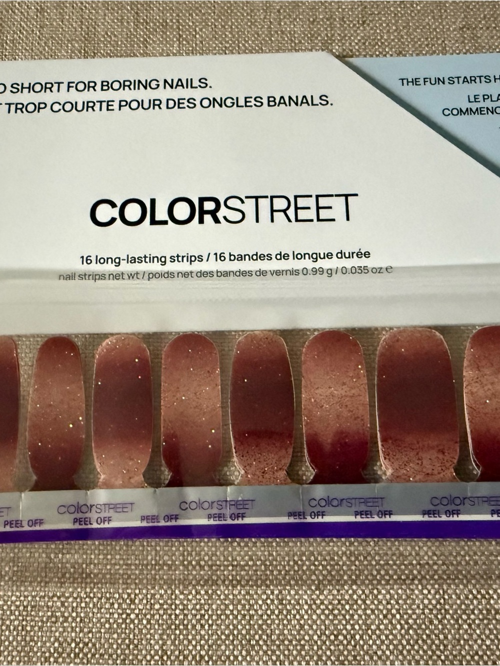 Color Street Glitter Nail Strips in shade Gilded Maple